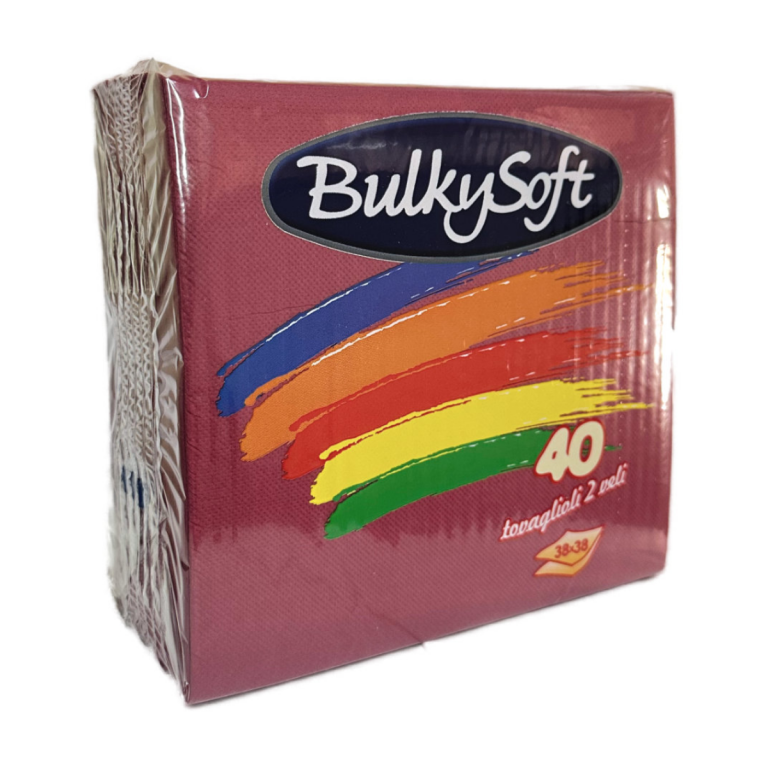 napkin bulkysoft 2 v. red 38x38 pc 40